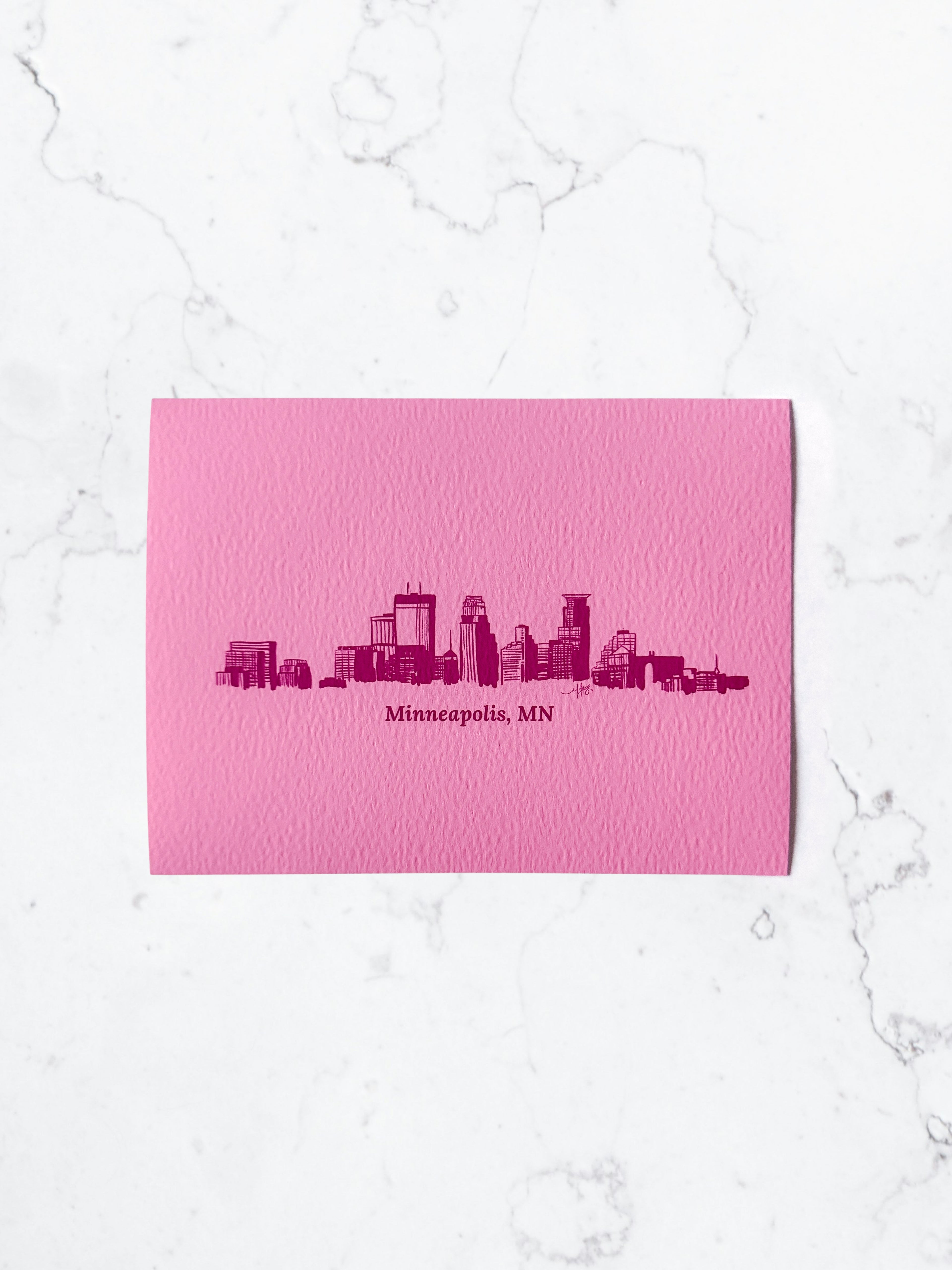 Minneapolis, MN in Magenta
